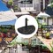 17.5" Bronze Patio Umbrella Base with Steel Upright and Resin Square Stand for Outdoor Use